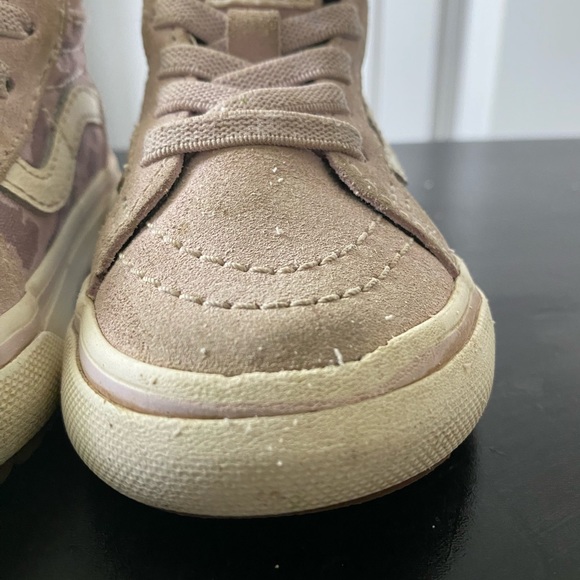 Toddler 4 Vans high top purple suede with purple cheetah print - Picture 11 of 11